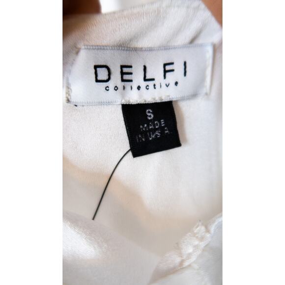DELFI COLLECTIVE 'Blake' Pleated Chiffon Halter Flounce Dress SMALL NWT - Picture 10 of 14